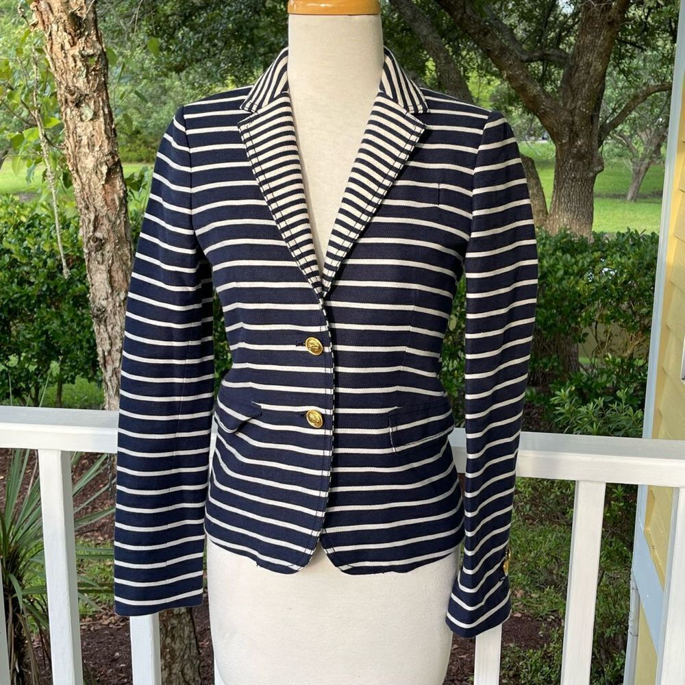 J. Crew Striped Schoolboy Blazer - Picture 1 of 5